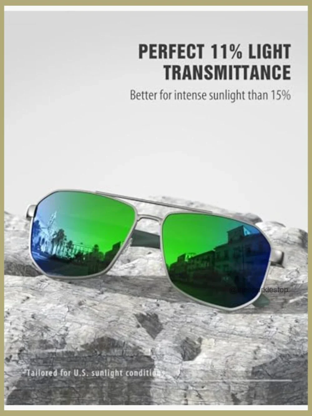 Men's Polarized Aviator Sunglasses with UV400 Protection